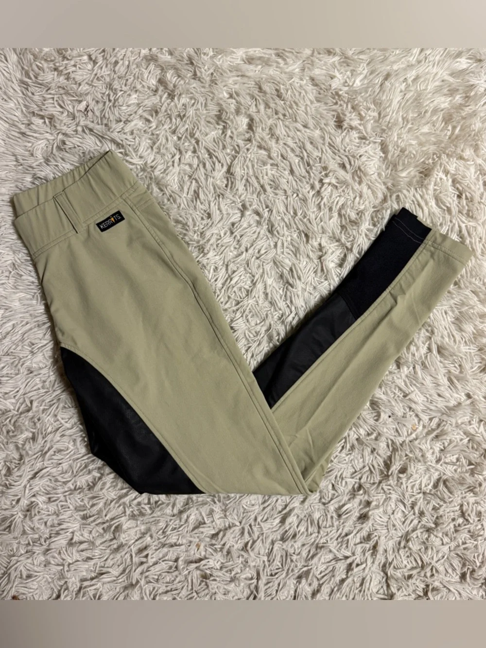 Women’s Small Tan Kerrits Full Seat Horseback Riding Tights Breeches. Good Cond. - Picture 1 of 6